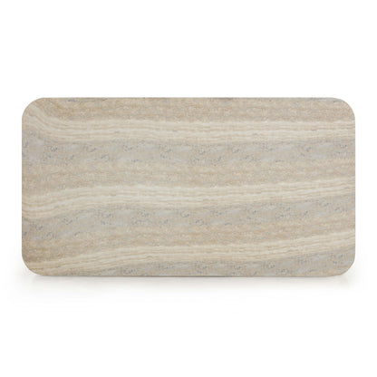 Tyche - Indoor / Outdoor Concrete Rectangular Coffee Table - Faux Travertine