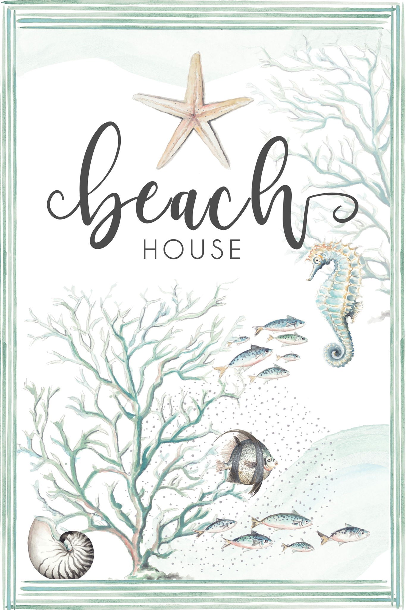 Framed Small - Beach House By Patricia Pinto - Gray