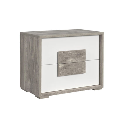 San Matteo - 2-Drawer Nightstand With USB - Gray