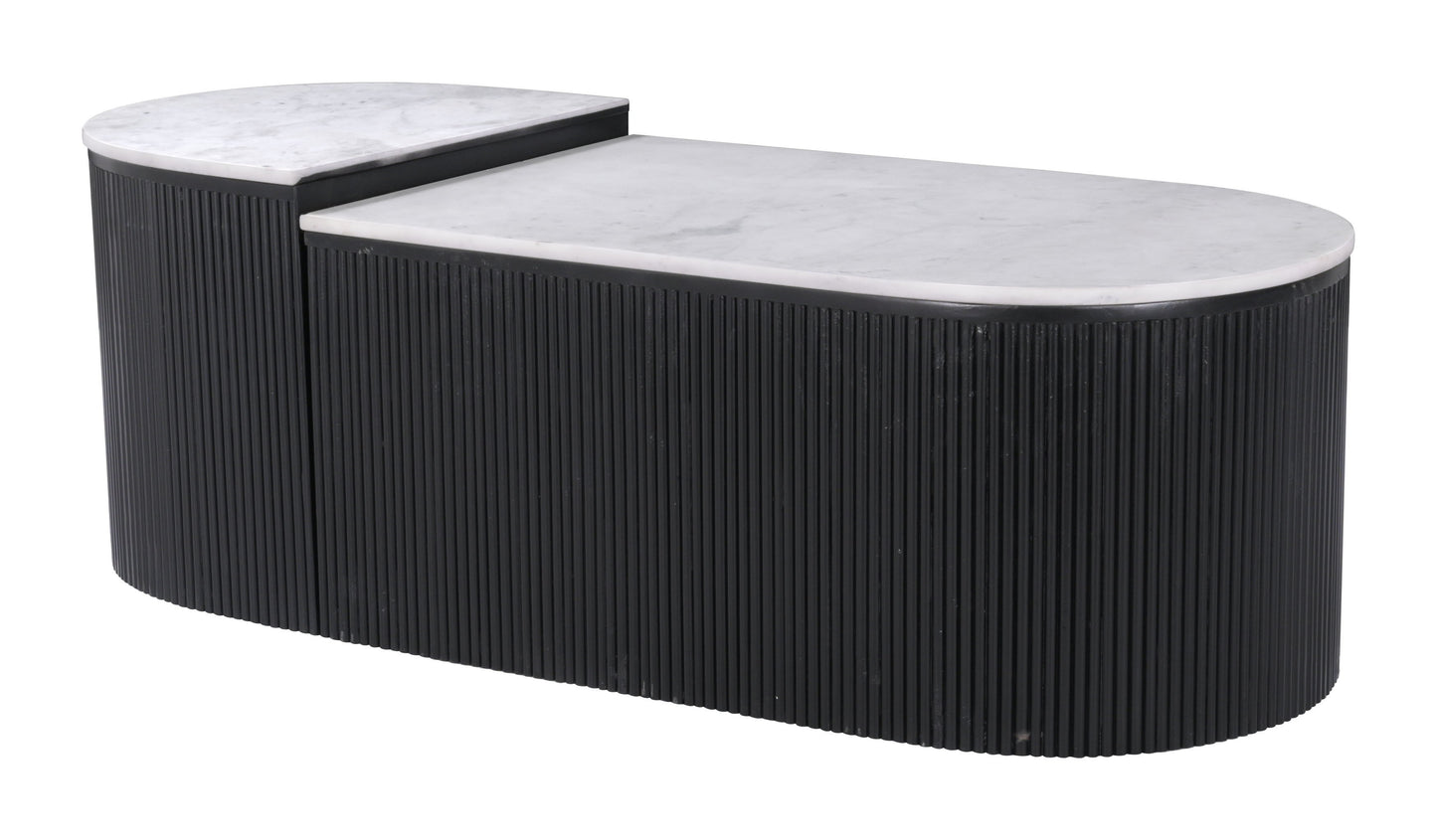 Ormara - Coffee Table Set - White / Black