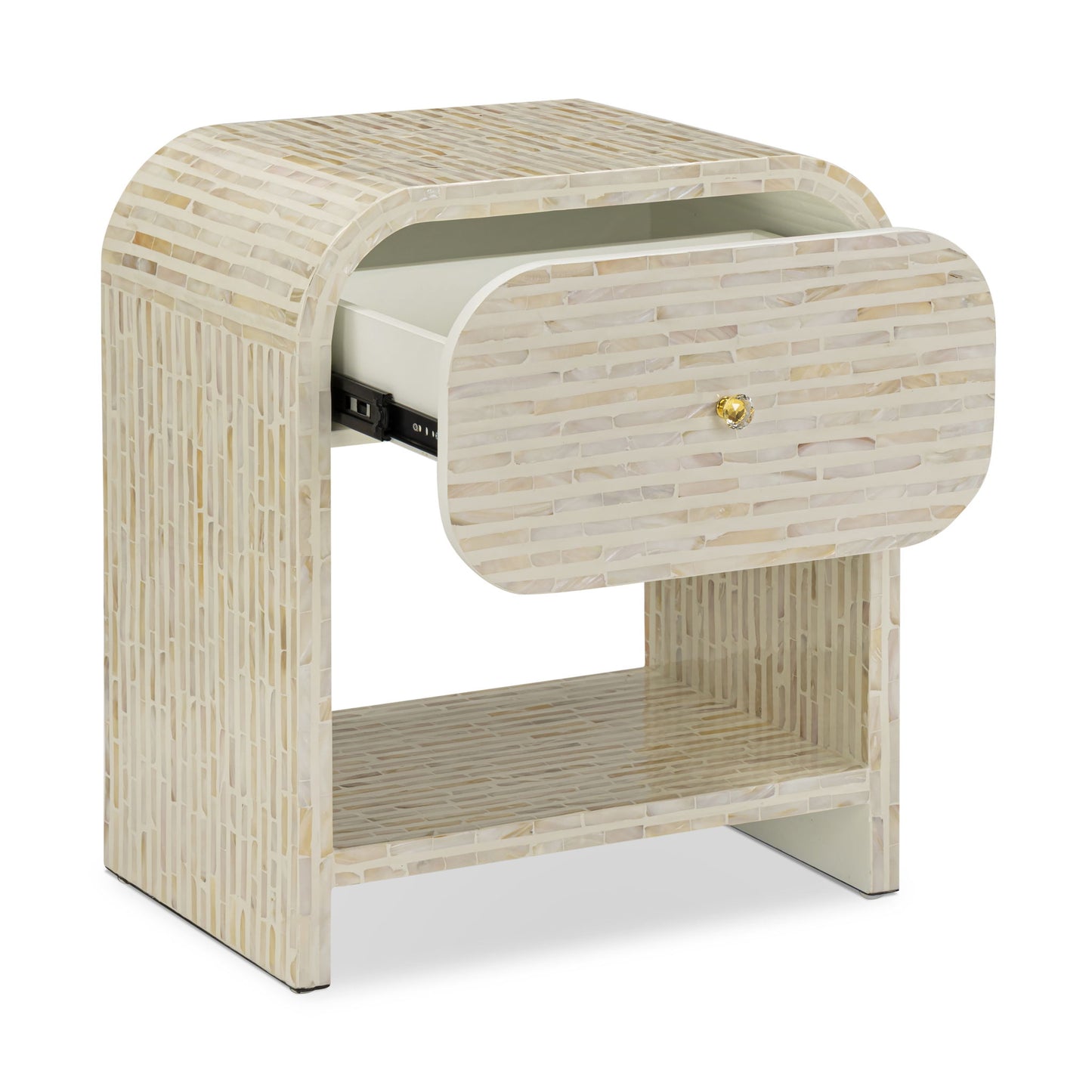 Borno - Mother Of Pearl Nightstand - Natural