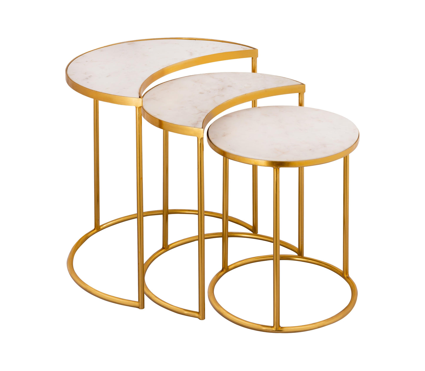 Crescent - Nesting Tables - White