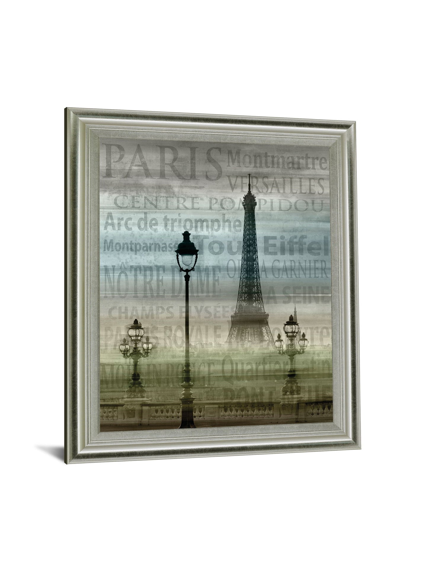 Foggy Paris Vista - 28" x 34" Framed Wall Art