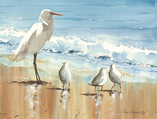 Framed - His Entourage By John Rossini - Light Blue