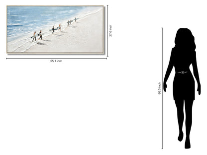 Surf Parade Serenity - 28" x 55" Framed Wall Art