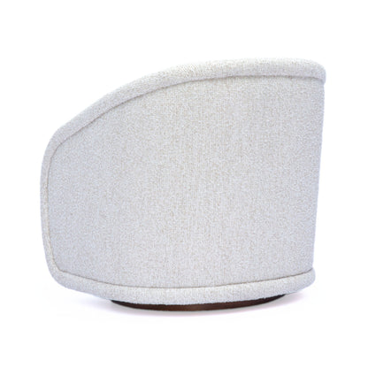 Clarke - Heavy Performance Boucle Swivel Accent Chair - Cream