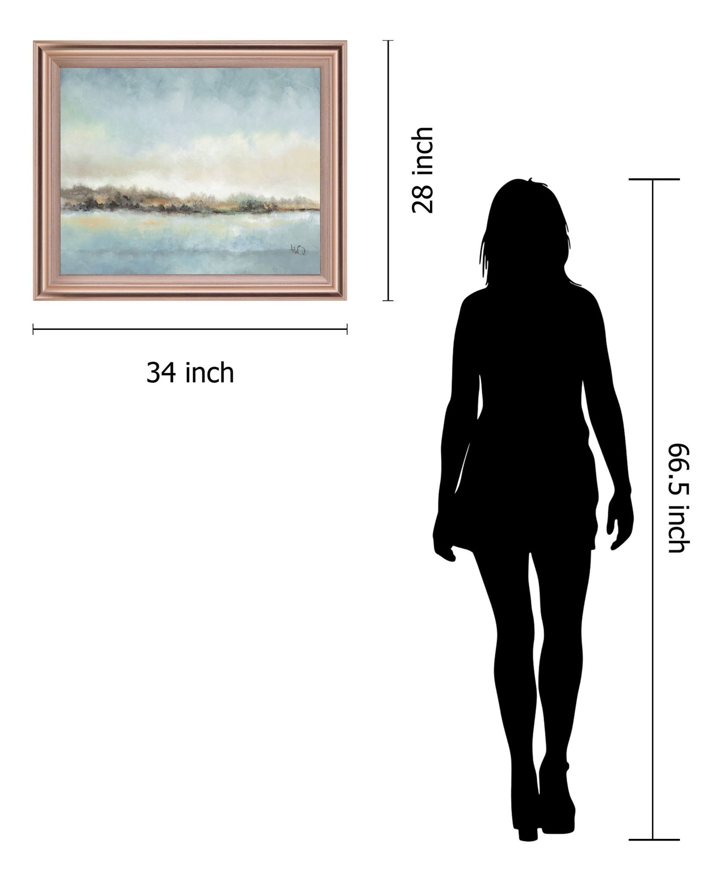 Mist Over Water - 28" x 34" Framed Wall Art