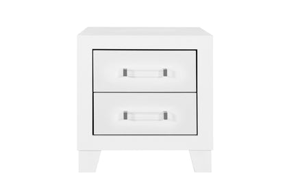 Luccia - 5 Piece Twin Bedroom Set With LED - White