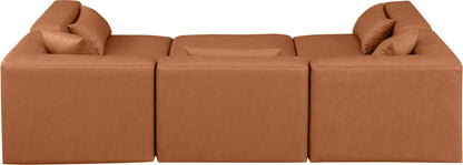 Cube - 6 Piece Modular Sectional - Cognac