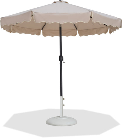 Amalfi - Patio Umbrella - White Base / Black Pole