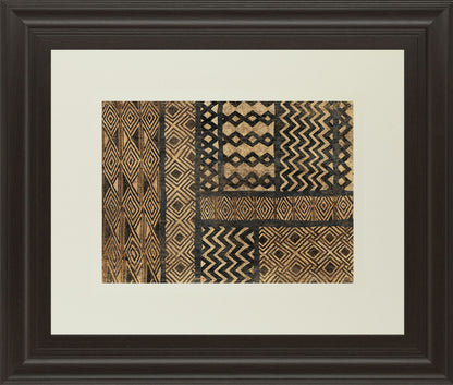 Kuba Abstract By Sue Schlabach - Framed Print Wall Art - Light Brown