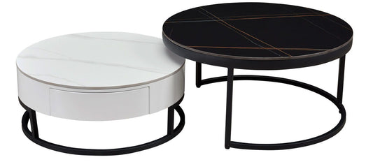 B038 - Coffee Table - White / Black
