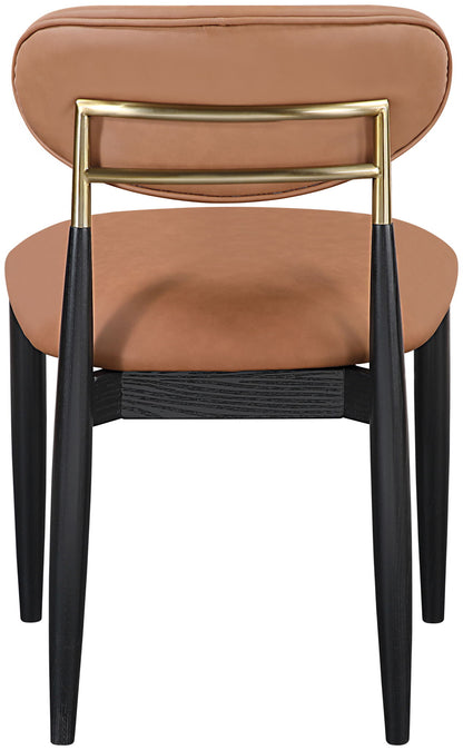 Riccio - Dining Side Chair (Set of 2) - Black And Gold Frame