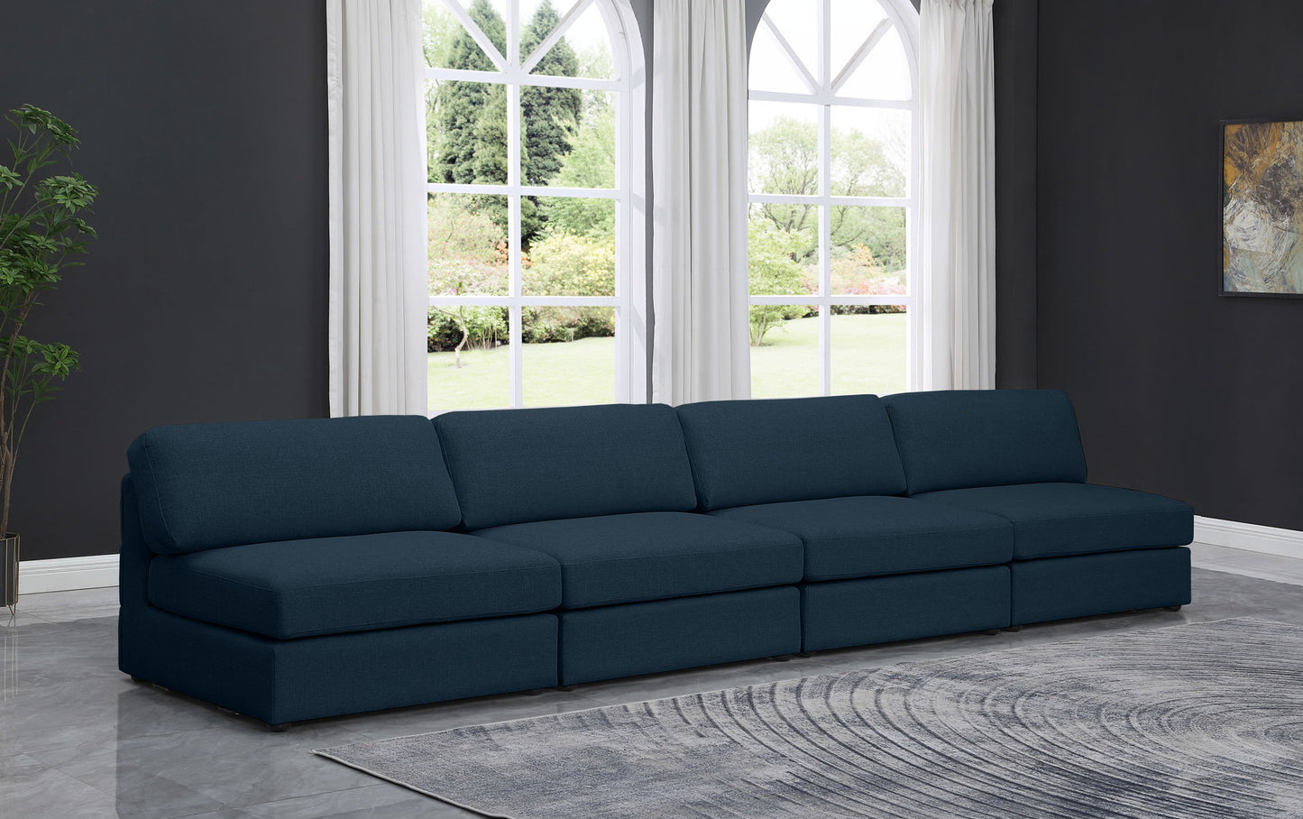 Beckham - Modular 4 Seats Armless Sofa