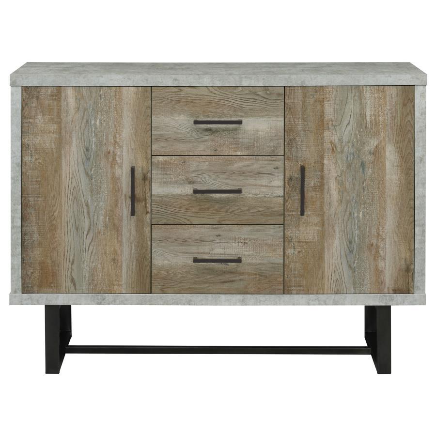 Abelardo - 3-Drawer Engineered Wood Cabinet - Weathered Oak