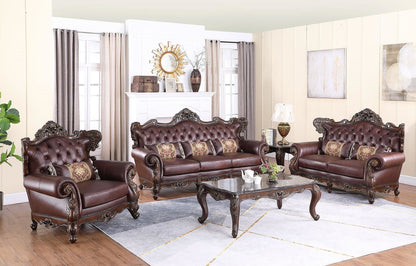 Britney - Sofa And Loveseat - Dark Brown