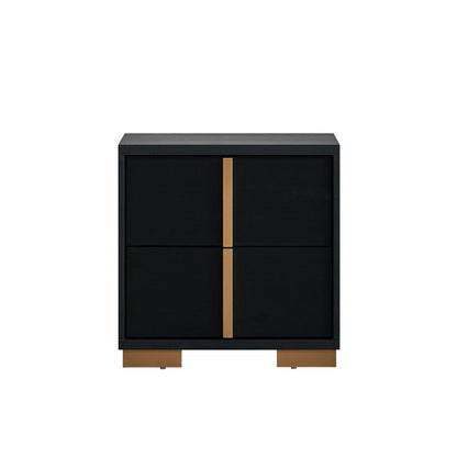 Steeler - Nightstand - Black / Gold