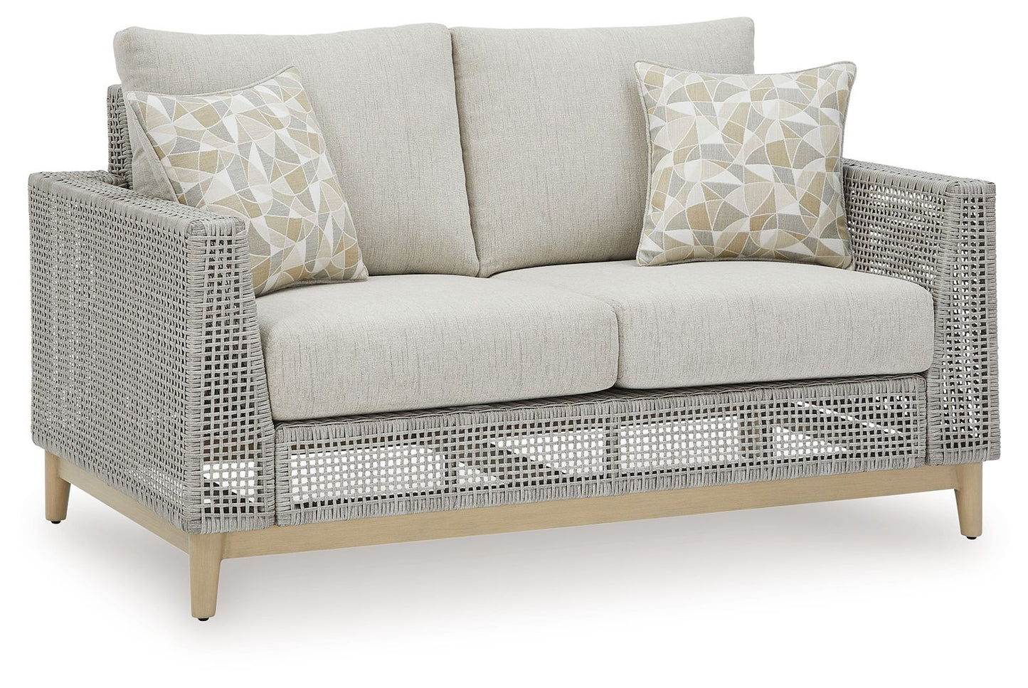 Seton Creek - Gray - Loveseat With Cushion