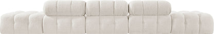Ames - 5 Piece Boucle Upholstered Modular Sofa With 2 Armless Seats