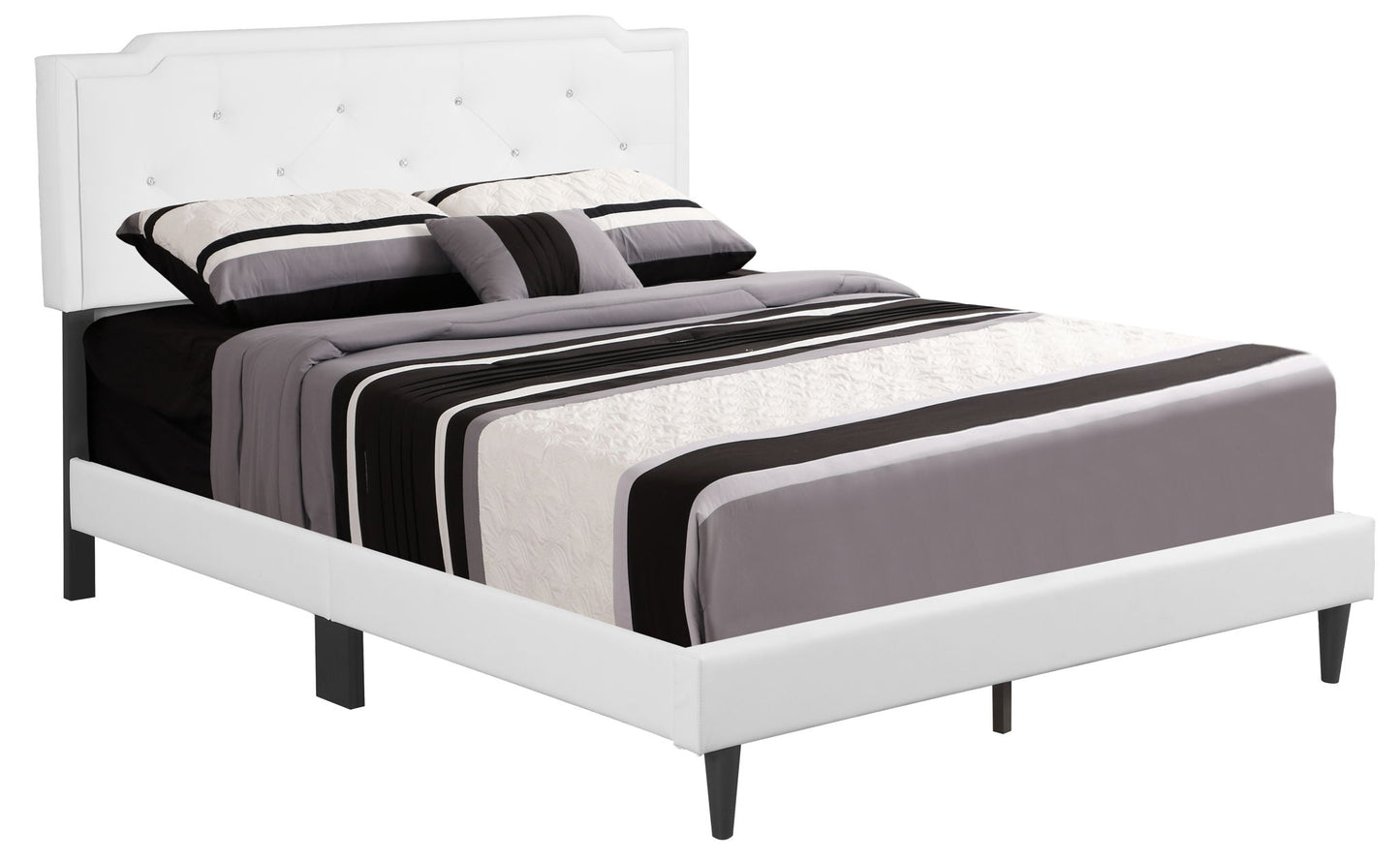 Glory Furniture - Deb - Faux Crystals Tufted Bed