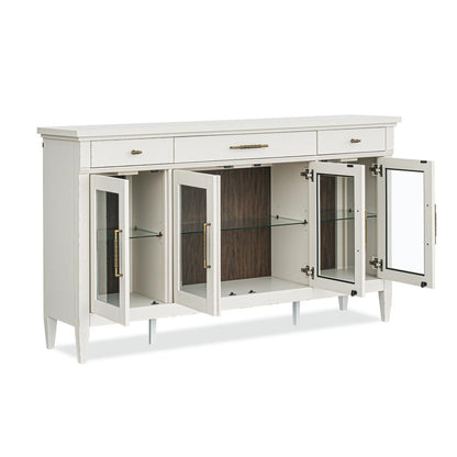 Reflections - Glass Door Server - Cashmere / Dark Roast