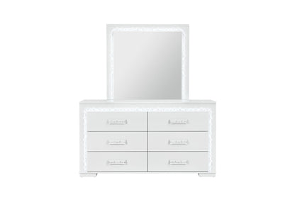 Naomi - 5 Piece Full Bedroom Set - Silver