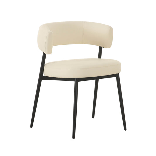 Maxine - Vegan Leather Dining Chair - Cream