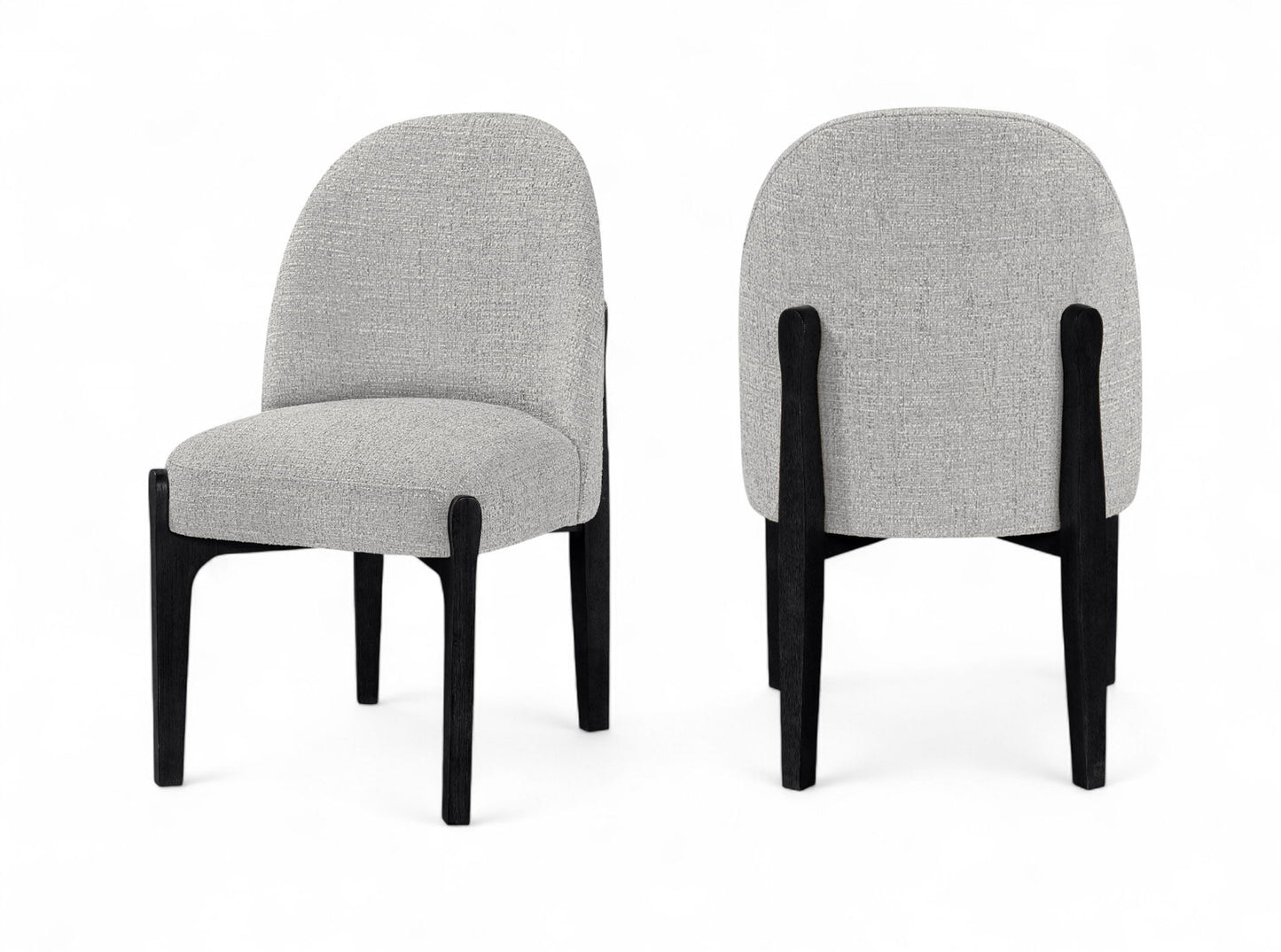 Torino - Upholstered Dining Chair With Brushed Black Base (Set of 2)