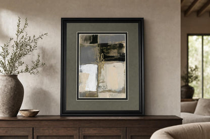 34x40 Neutral Divisions III By Jennifer Goldberger - Dark Gray
