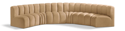 Arc - Velvet 6 Piece U-Shaped Modular Sofa