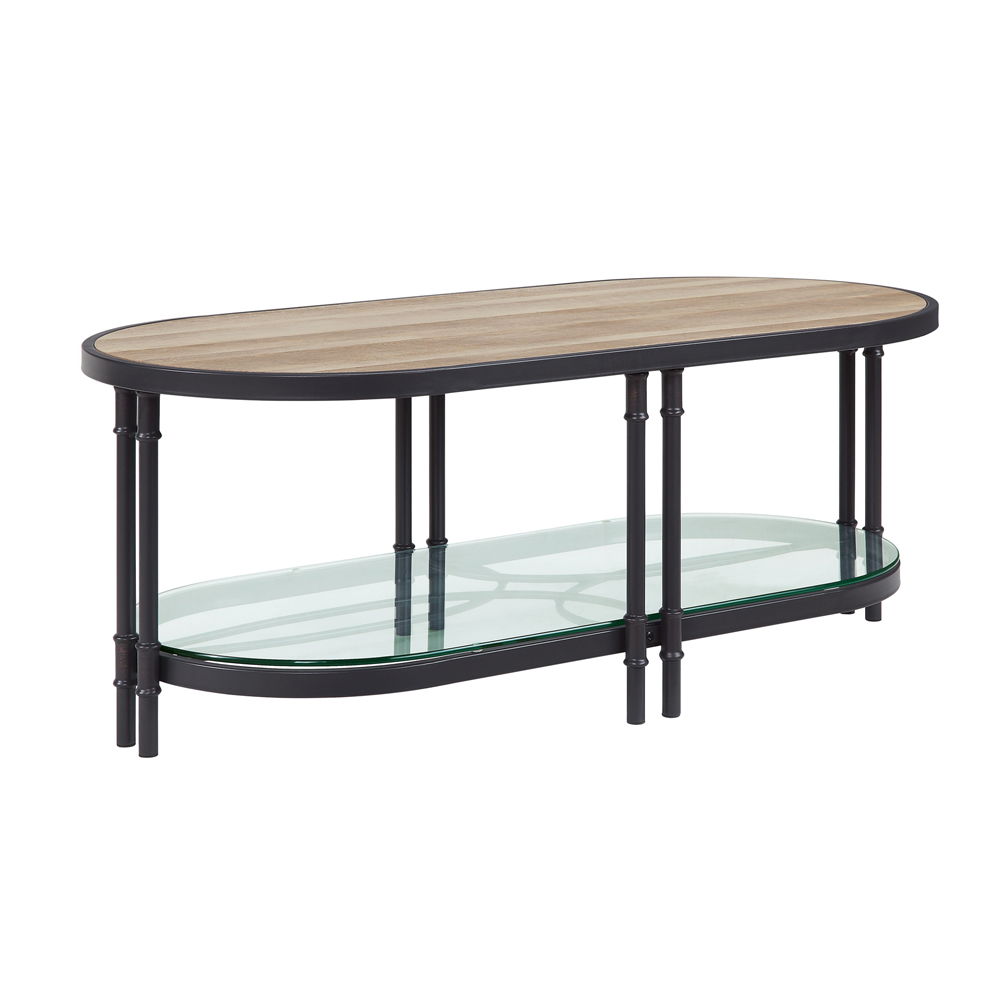 Brantley - Coffee Table - Oak & Sandy Black
