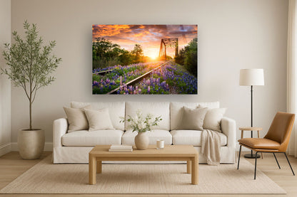 Tempered Glass With Foil - Bluebonnet Rails - Green