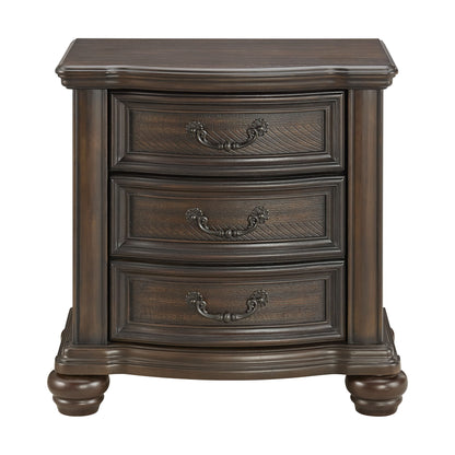 Brunswick - 2-Drawer Nightstand With USB - Mahogany