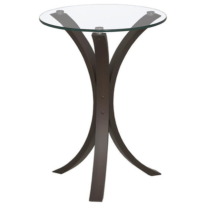 Edgar - Round Accent Table - Cappuccino