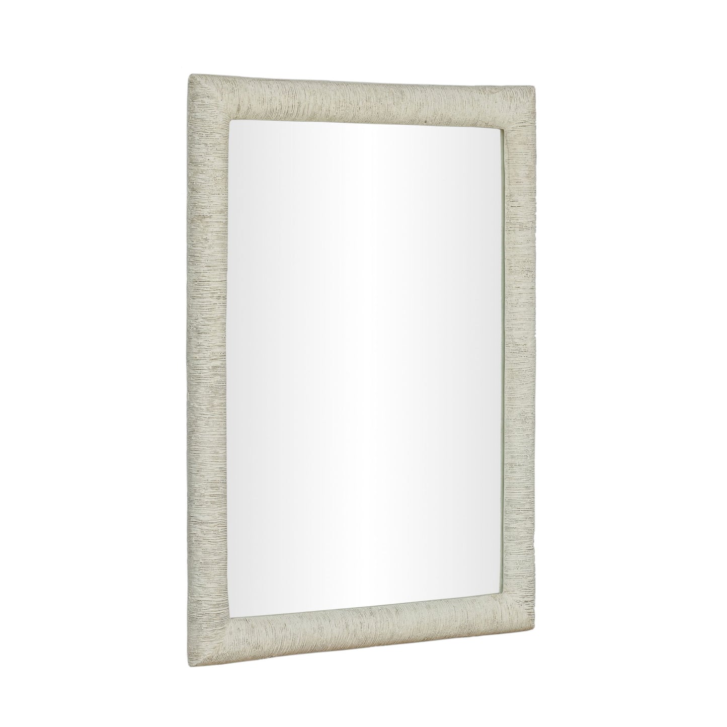 Orpheus - 34" x 47" Ribbed Rectangular Wall Mirror - Faux Stone