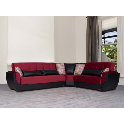 Ottomanson Armada Air - Upholstered Convertible Sectional With Storage - Microfiber