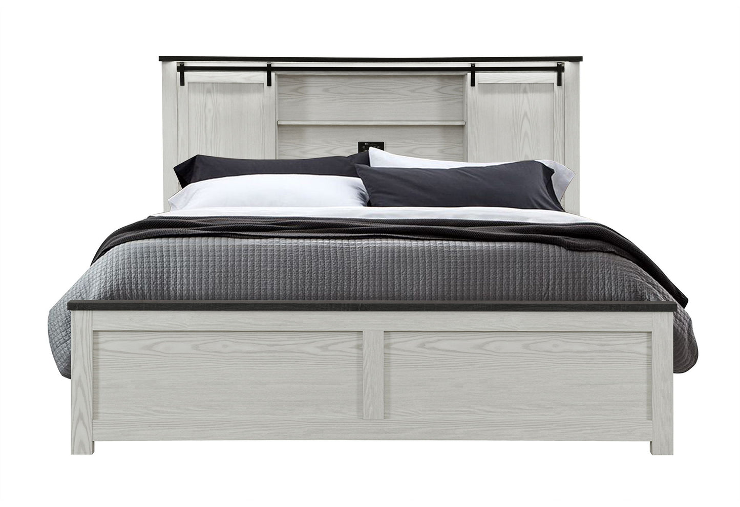 Ava - Queen Storage Bed - Beige