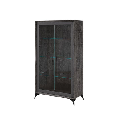 Krystal - 2 Door Vitrine - Black