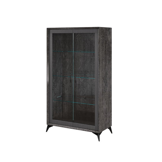 Krystal - 2 Door Vitrine - Black