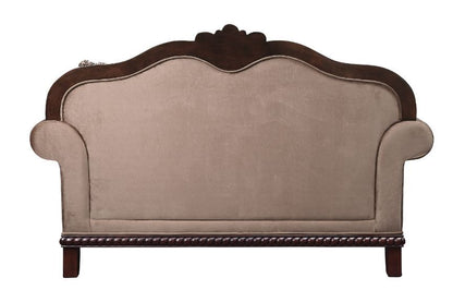 Chateau De Ville - Loveseat - Fabric & Espresso Finish