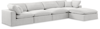 Comfy - 5 Piece Velvet Modular Sectional With Chaise