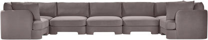 Hammond - Velvet Performance Fabric Upholstered 7 Piece U-Shaped Sectional