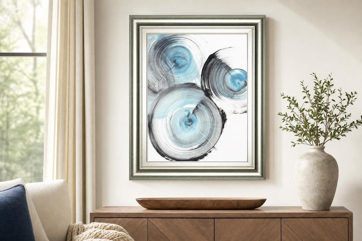 22x26 Ripple Effect II By Ethan Harper - Light Blue