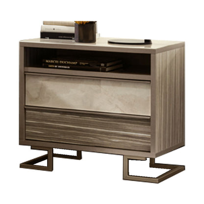 Luce - Nightstand - Beige / Light Brown