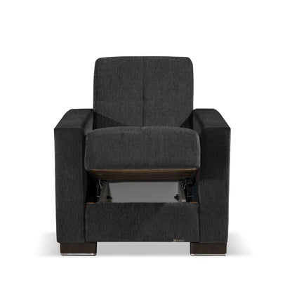 Ottomanson Armada - Upholstered Convertible Armchair With Storage - Chenille