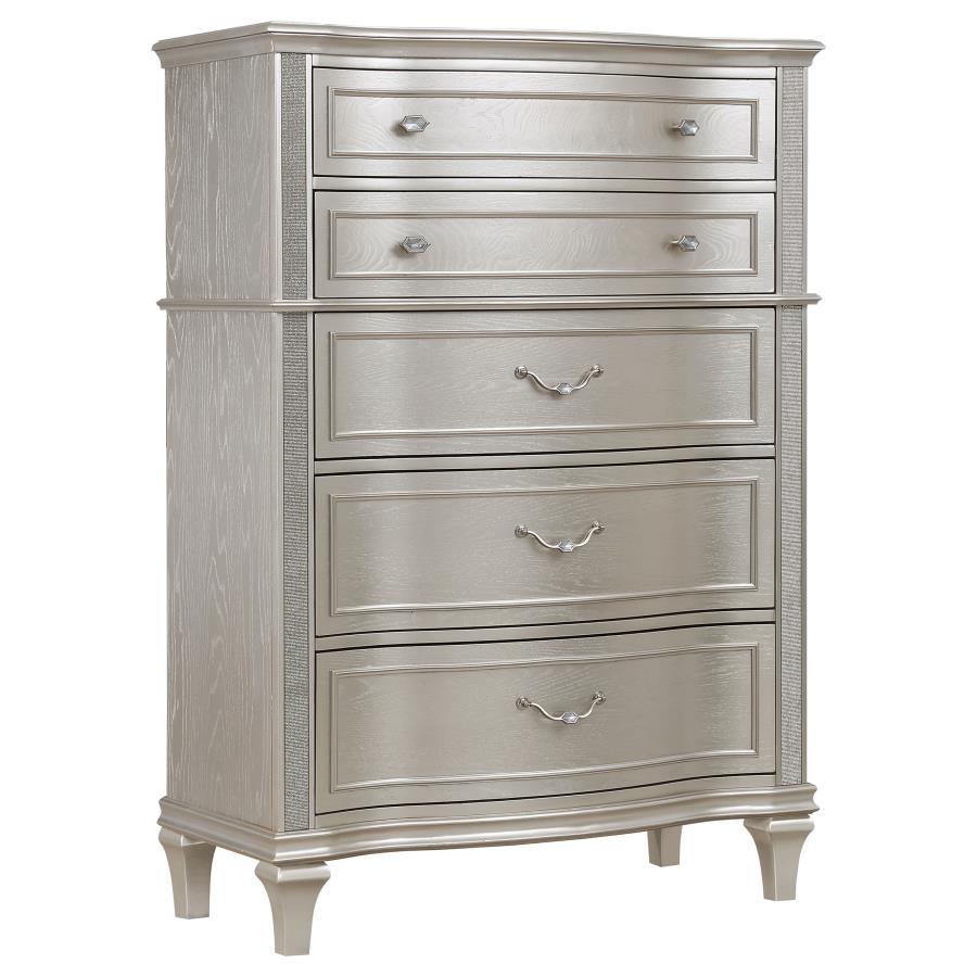 Evangeline - 6-Drawer Bedroom Chest - Silver Oak