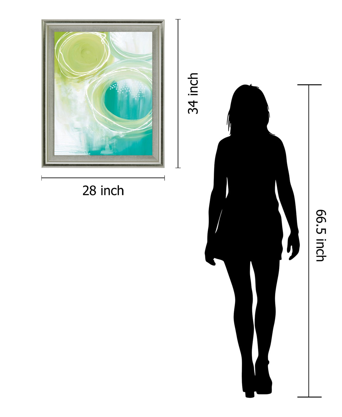 Verdant Orbit - 28" x 34" Framed Wall Art