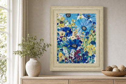 22x26 Garden Blues I By Tim OToole - Blue