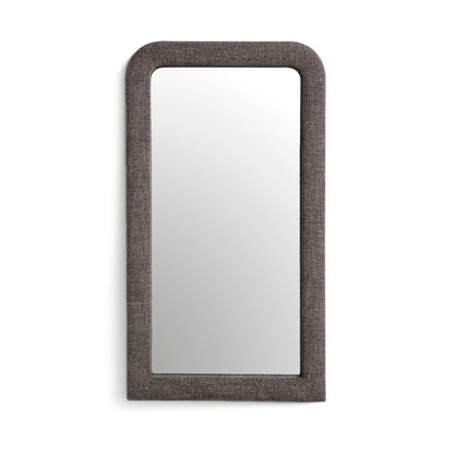 Heidi - Oversized Upholstered Floor Mirror In Textured Fabric