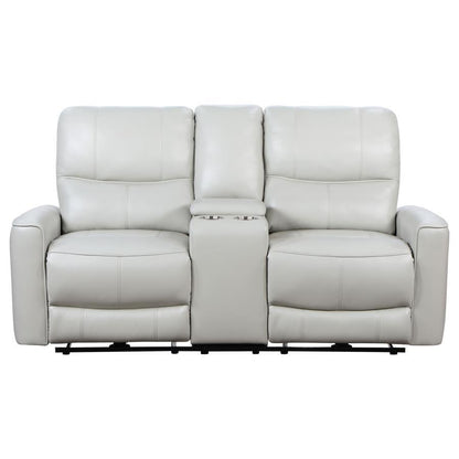 Greenfield - Upholstered Power Reclining Loveseat With Console